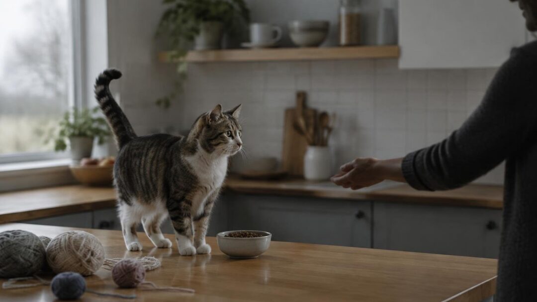 Cola alta en gatos: saludo, confianza o alerta y la respuesta adecuada