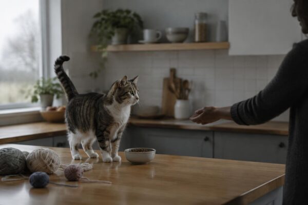 Cola alta en gatos: saludo, confianza o alerta y la respuesta adecuada