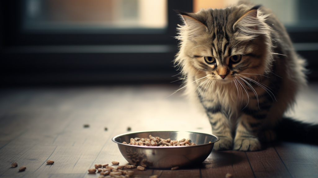 Perché il mio gatto sposta il cibo fuori dalla ciotola?