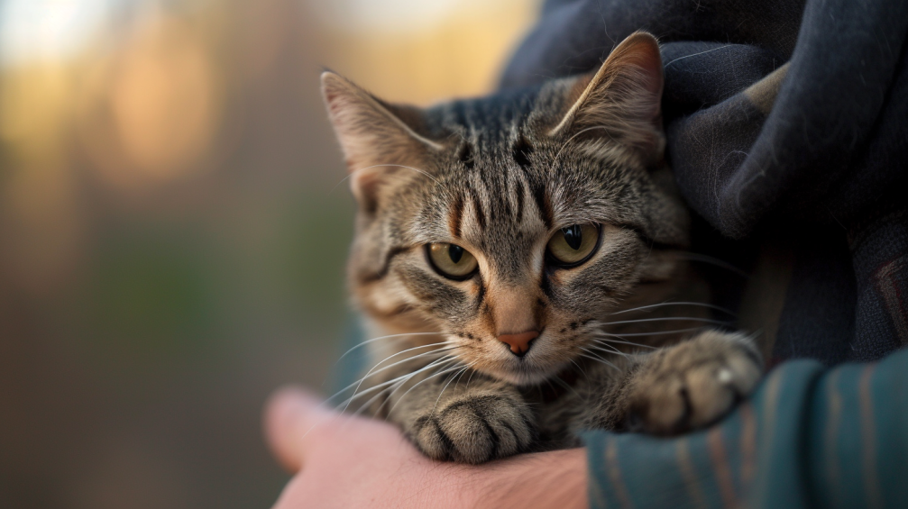 Come abituare il gatto a stare in braccio?