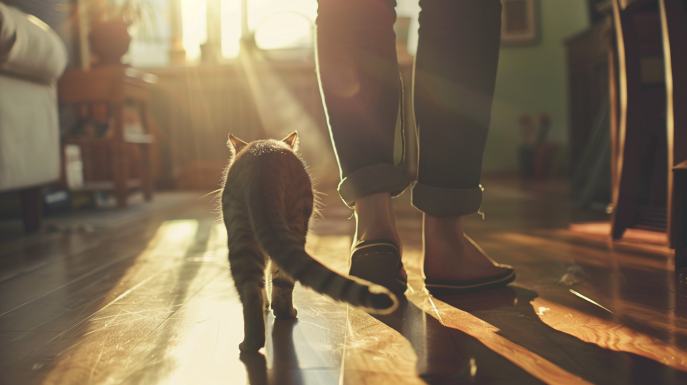 Perché il mio gatto mi segue sempre?