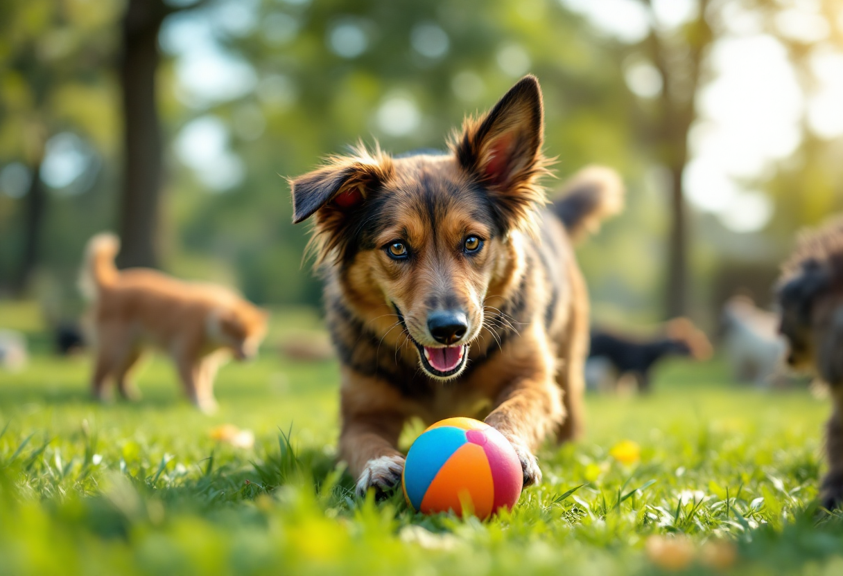 Un uomo che abbraccia un cane durante una sessione di pet therapy