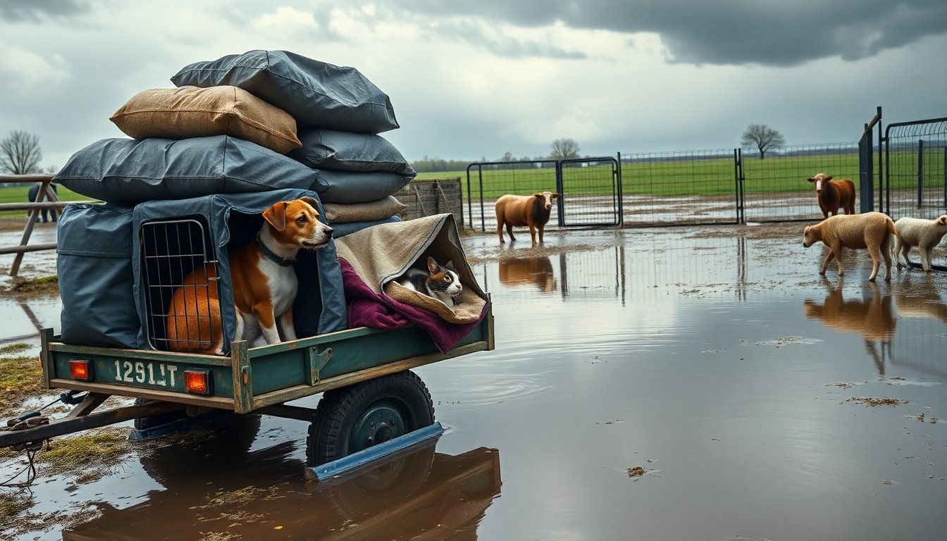 Piano di emergenza per animali: cosa fare quando il maltempo minaccia casa e allevamento