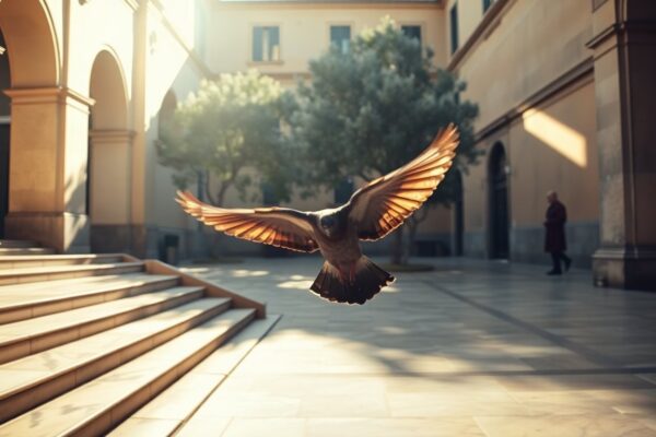 Un piccione riconosce la sua amica umana a Firenze: affinità, fiducia e colori di Columba livia