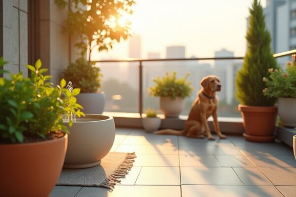 Balconi e terrazzi pet-friendly: guida a ombra, acqua e sicurezza