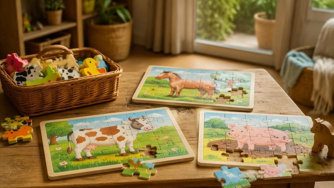 Ravensburger my first Puzzle fattoria: set con 3 puzzle incorniciati per bambini 2-4 anni