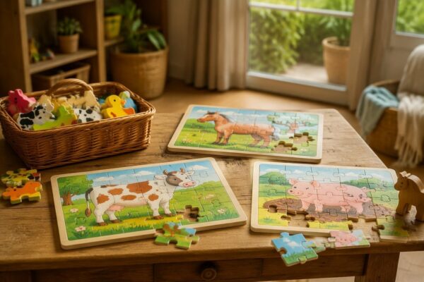 Ravensburger my first Puzzle fattoria: set con 3 puzzle incorniciati per bambini 2-4 anni