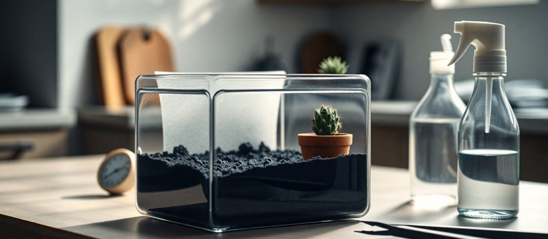 Setup del terrario per invertebrati: substrati, umidità e ventilazione