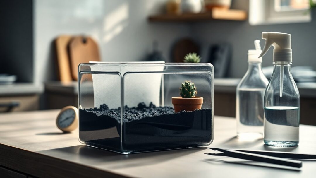 Setup del terrario per invertebrati: substrati, umidità e ventilazione