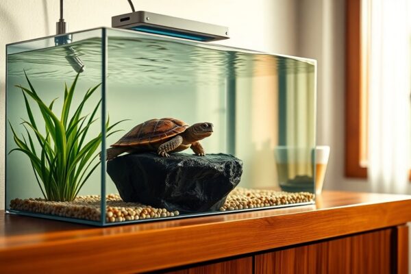 Tartarughe d’acqua in casa: allestire vasca, filtro, UVB e basking in modo responsabile