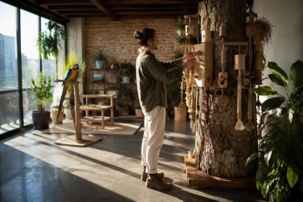 Arricchimento per pappagalli: idee low-cost ogni giorno