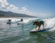 Pacifica, California: cani si sfidano sulle onde al Dog Surfing Championship