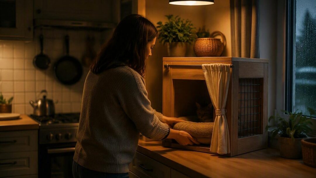Proteggere i gatti dai temporali: safe room e controcondizionamento efficace