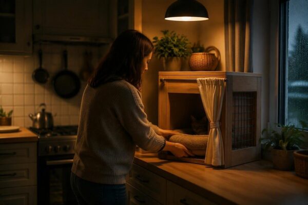 Proteggere i gatti dai temporali: safe room e controcondizionamento efficace