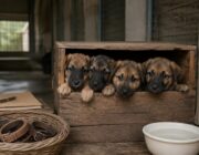 Quattro cuccioli di cane pastore cercano una nuova famiglia: la loro storia commovente