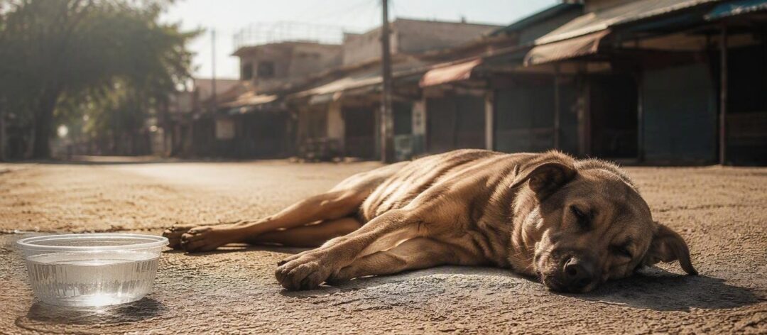 Segnali di stress e aggressività nei cani durante le ondate di calore