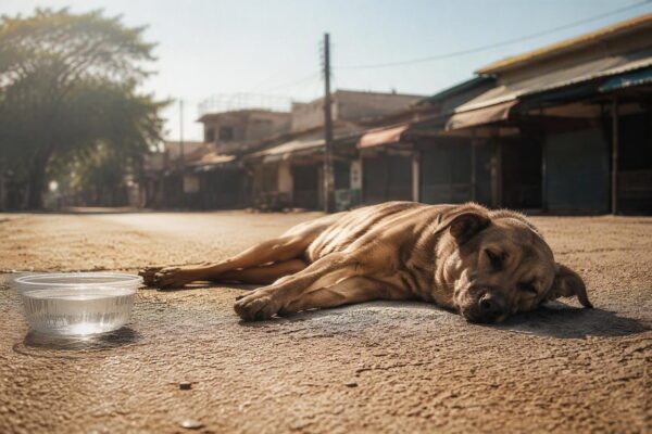 Segnali di stress e aggressività nei cani durante le ondate di calore
