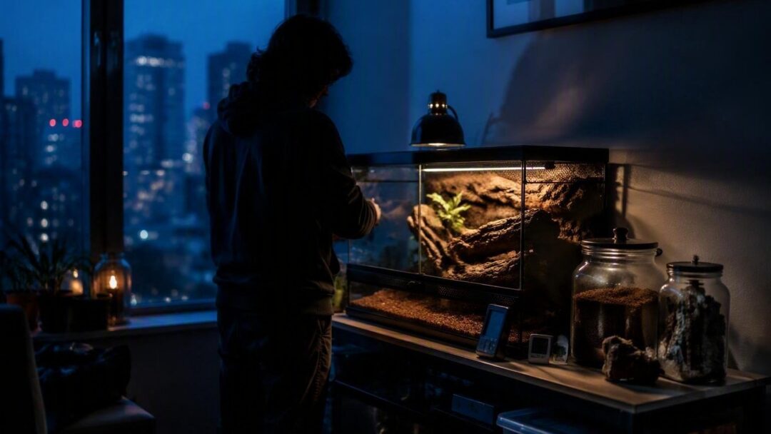 Terrario per rettili: guida a calore, UVB, substrato e microclima