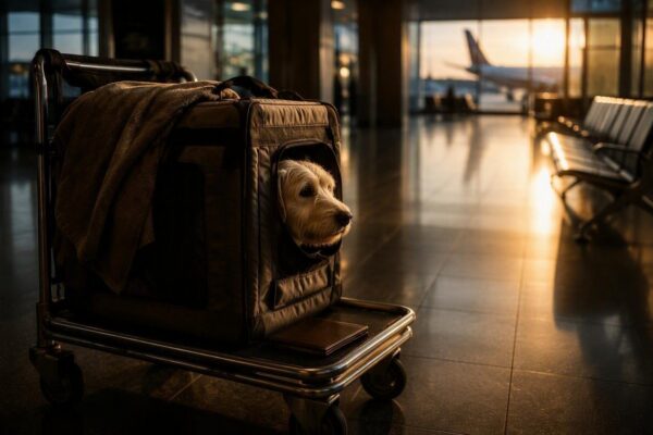 Volare con il cane: trasportino, requisiti e strategie