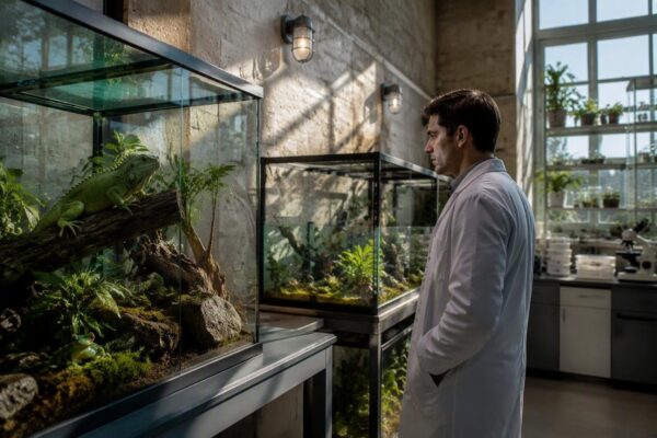 Come progettare un terrario per rettili e anfibi: dimensioni, UVB, substrati e microclima