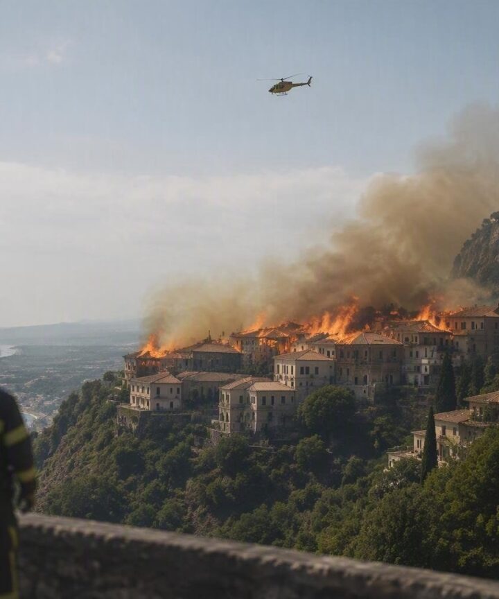 Incendio a Taormina: evacuazioni e interventi delle forze dell'ordine