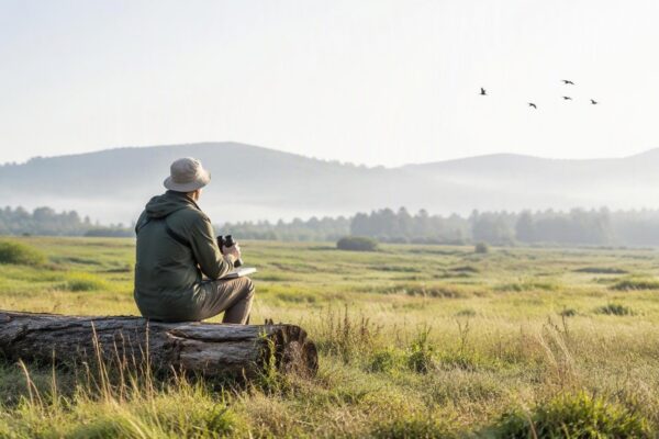 Birdwatching responsabile con gli uccelli migratori