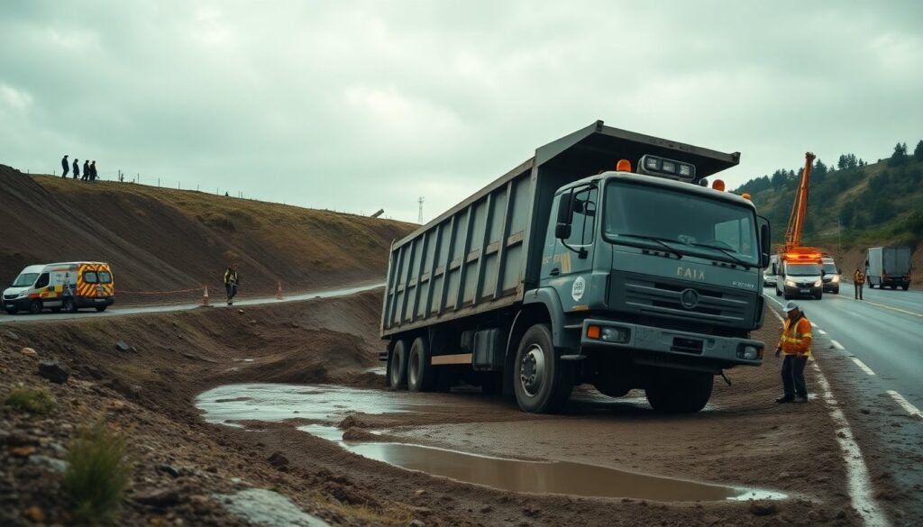 Camion con argilla fuori strada vicino a Barile: soccorsi e condizioni dell’autista