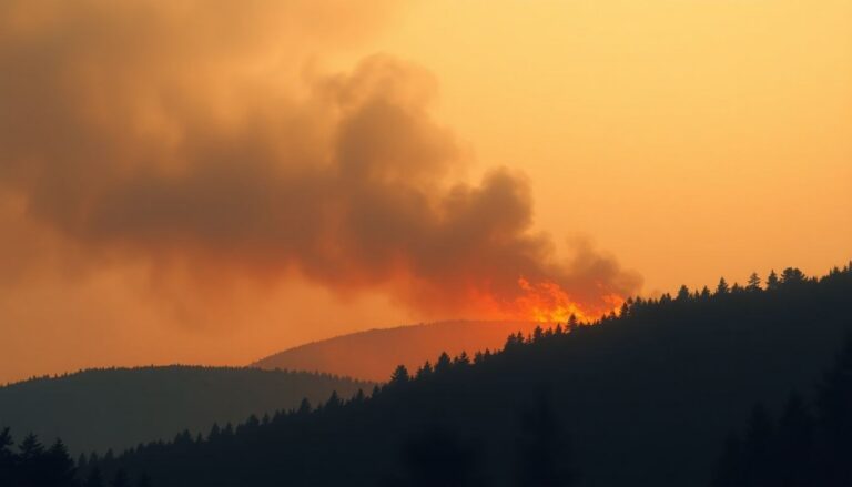 Incendio boschivo rilevato a 74,9 km da Potenza