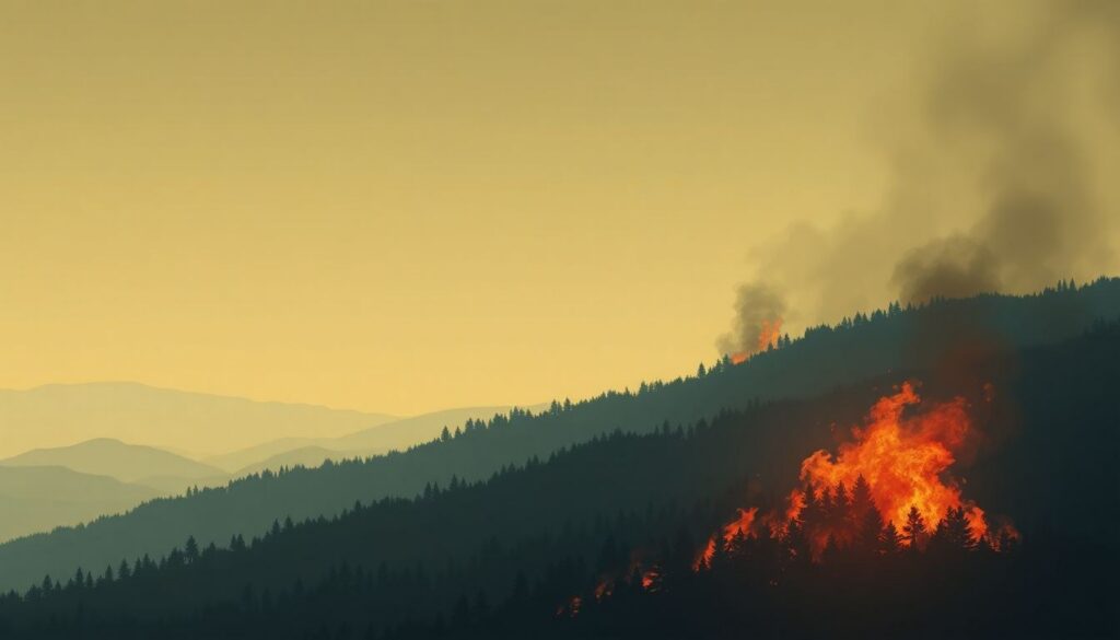Incendio boschivo rilevato a 25 km da Potenza