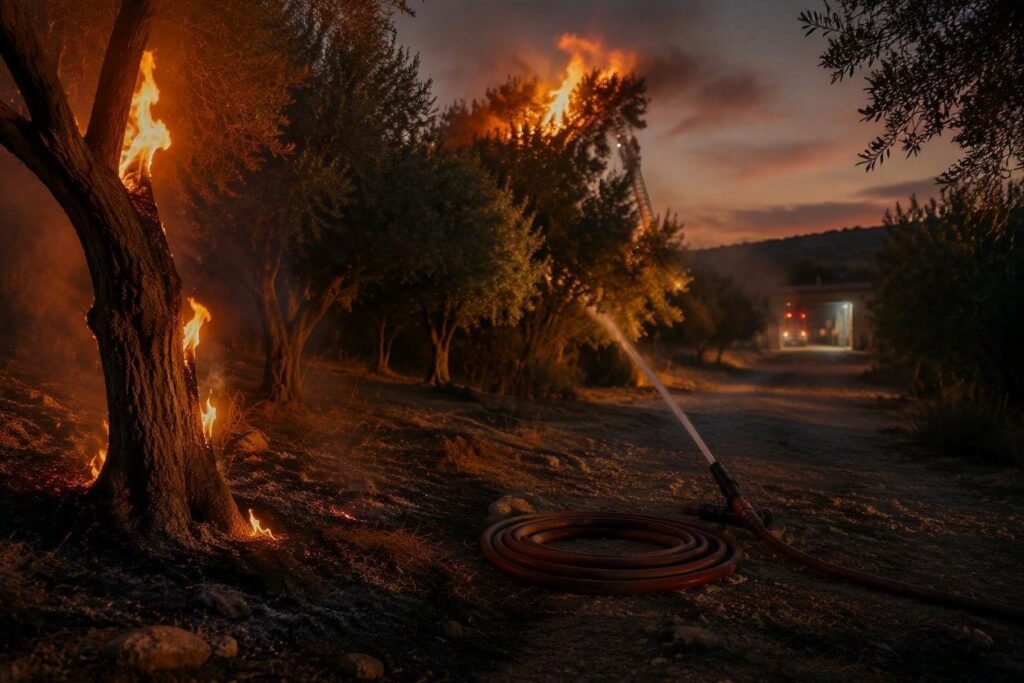 Incendio boschivo ad Auletta: Vigili del Fuoco in azione