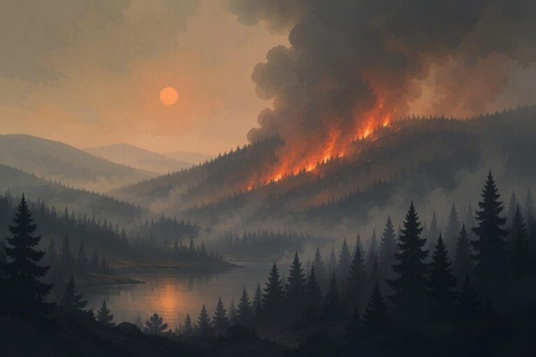 Incendio boschivo rilevato a 37,6 km da Potenza