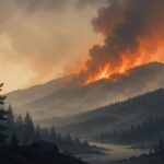 Incendio boschivo rilevato vicino a Potenza