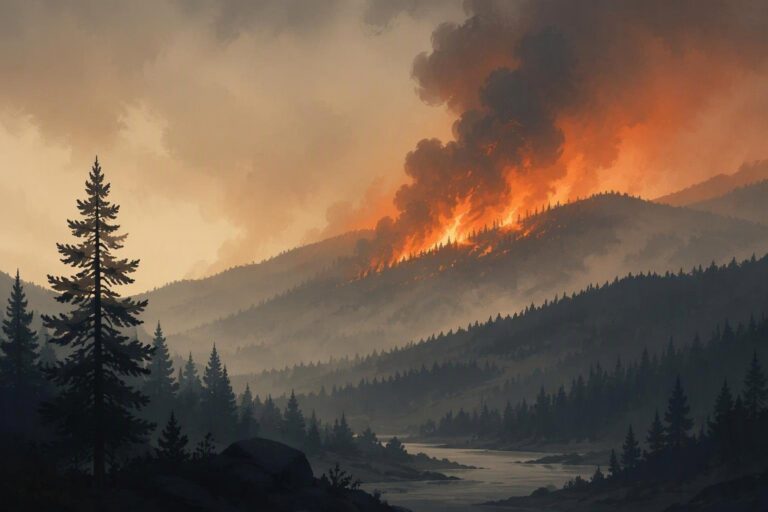 Incendio boschivo rilevato vicino a Potenza