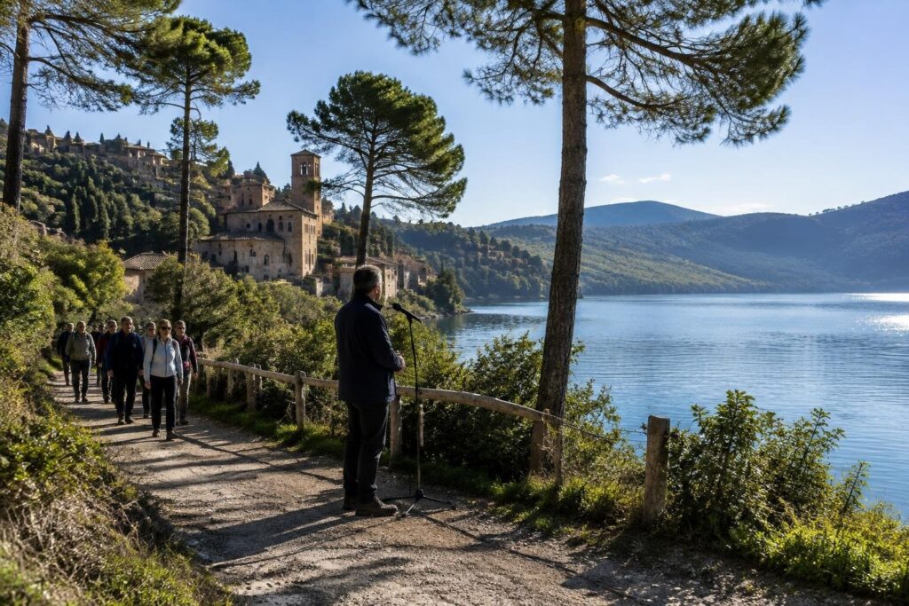 Il nuovo percorso verde collega Monticchio Bagni ai Laghi