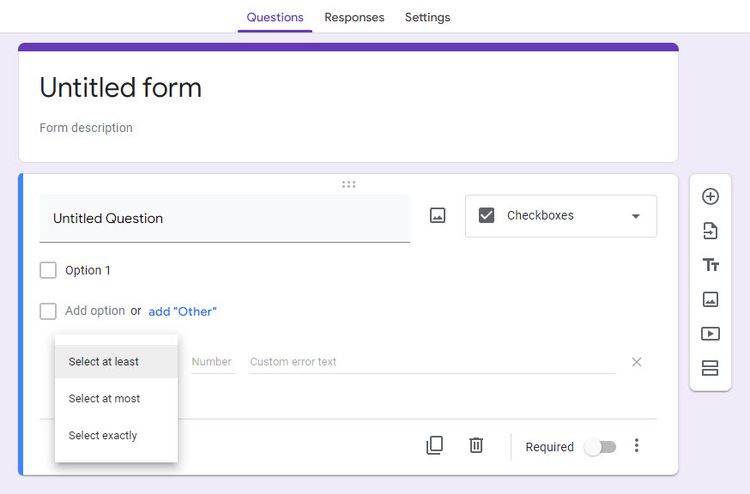 Come aggiungere la convalida delle risposte a Moduli Google