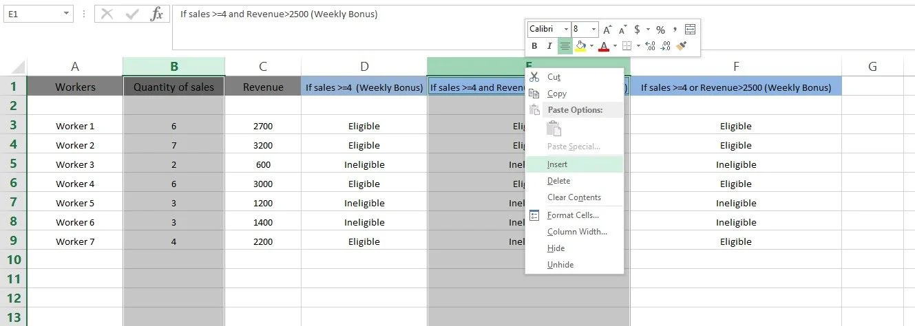 Come aggiungere una colonna in Excel (2 modi)