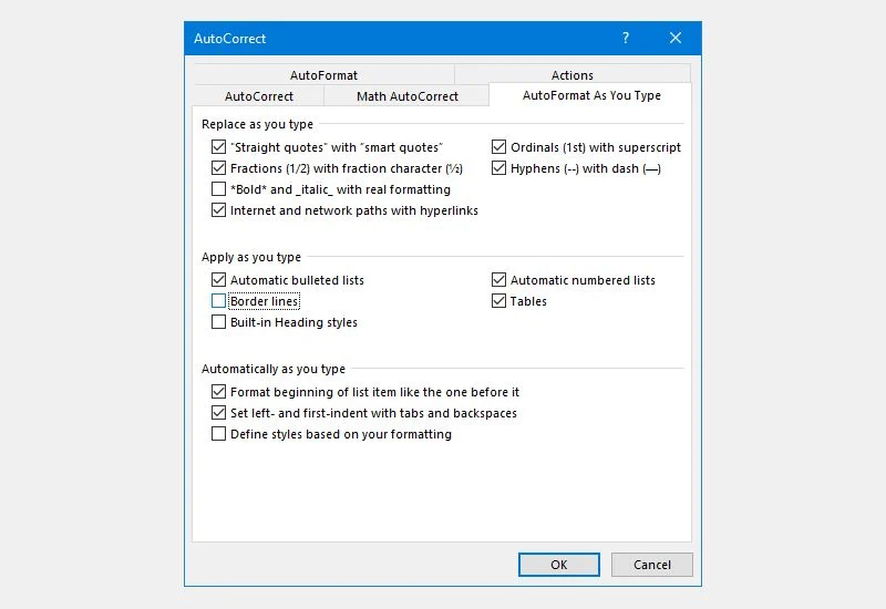 Come eliminare le linee orizzontali in Microsoft Word che non andranno via