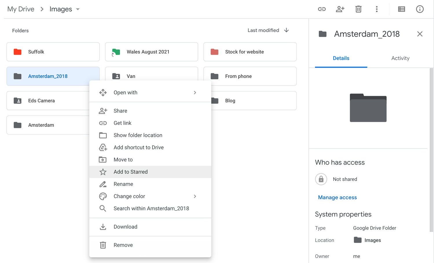 Come codificare a colori le cartelle in Google Drive