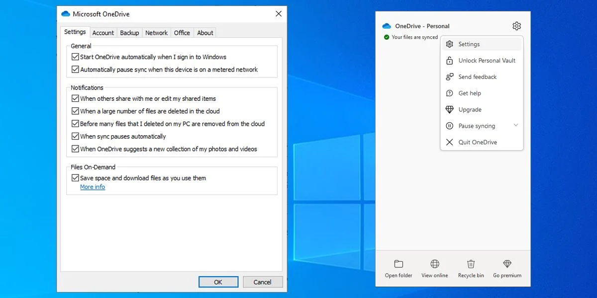 Come impedire a OneDrive di inviare notifiche