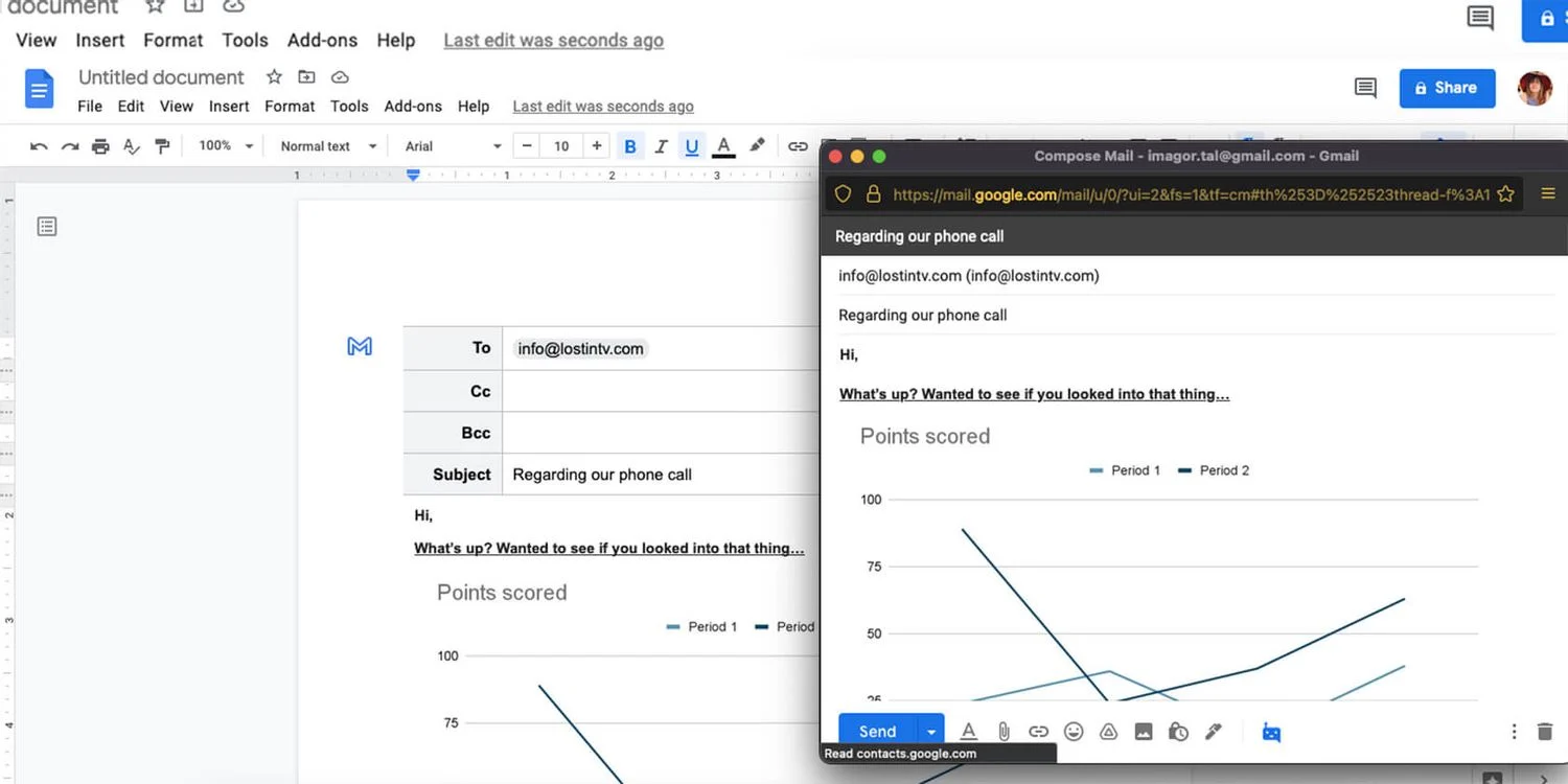 Come redigere un’email in Google Documenti e inviarla a Gmail