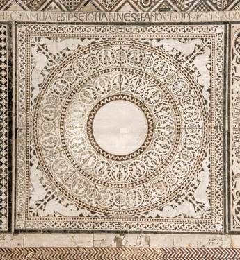 battistero di firenze restaurato pavimento con animali fantastici 2
