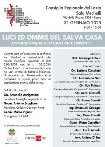 luci e ombre del salva casa evento al consiglio regionale del lazio per riflettere su norma 2