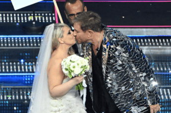 sanremo 2025 standing per duran duran e scatta il bacio tra follesa e le bon 2