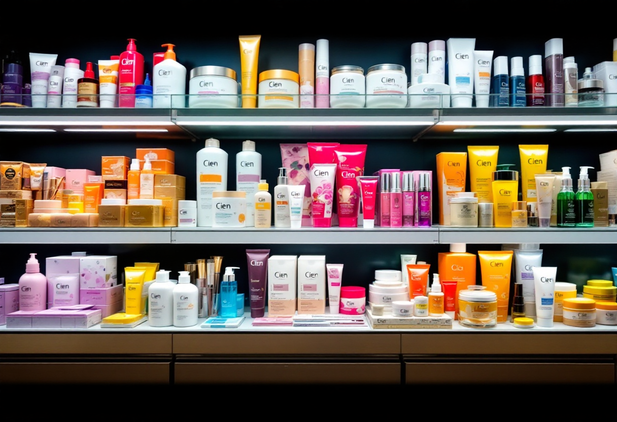 Prodotti cosmetici Cien di Lidl in esposizione