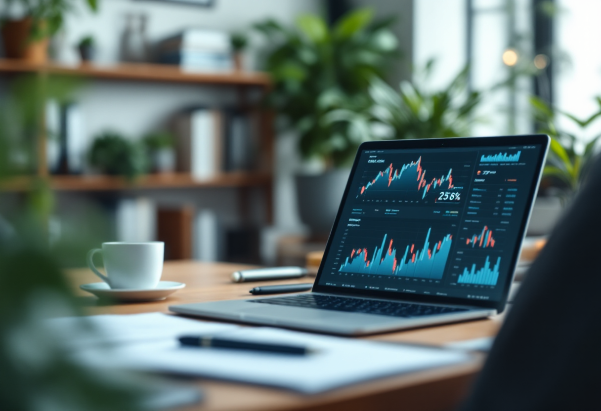 Immagine di un consulente finanziario al lavoro nel 2025