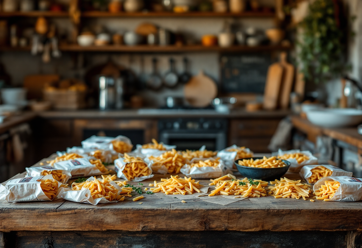 Immagine di pasta Coop richiamata per frammenti di legno