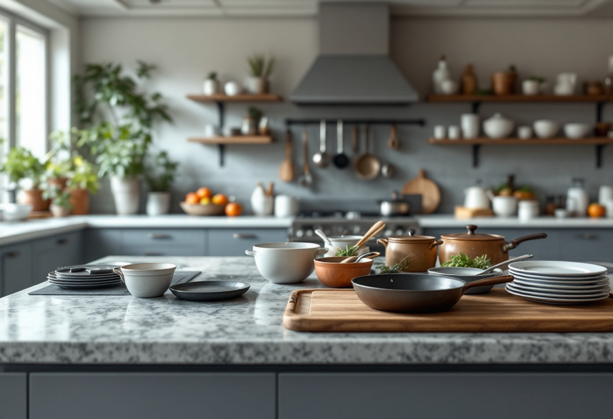 Immagine di padelle e utensili da cucina pericolosi