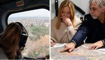 Meloni a Niscemi, premier ha sorvolato zone colpite dal maltempo in Sicilia