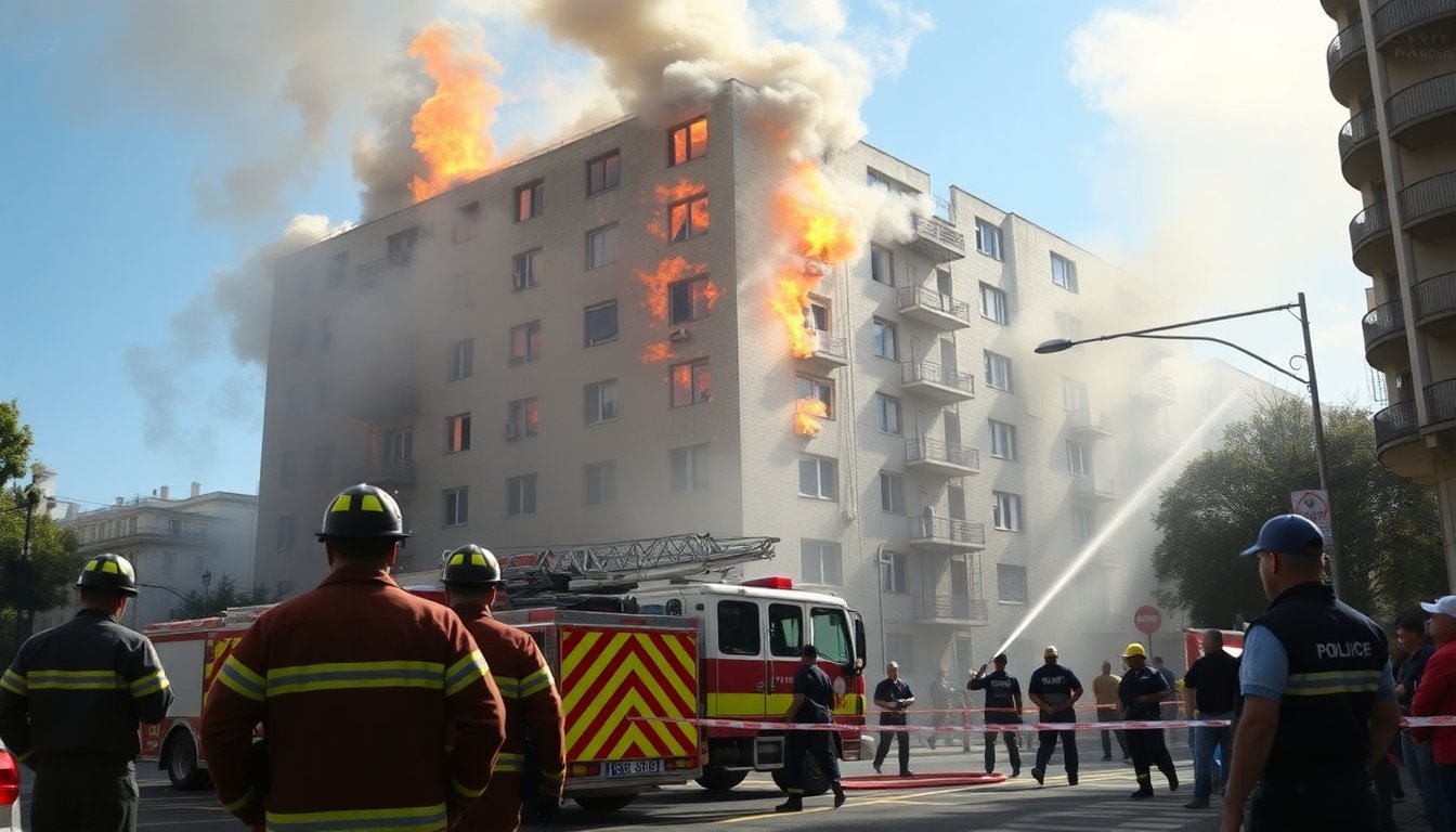 Incendio in centro città provoca evacuazioni e panico tra i residenti