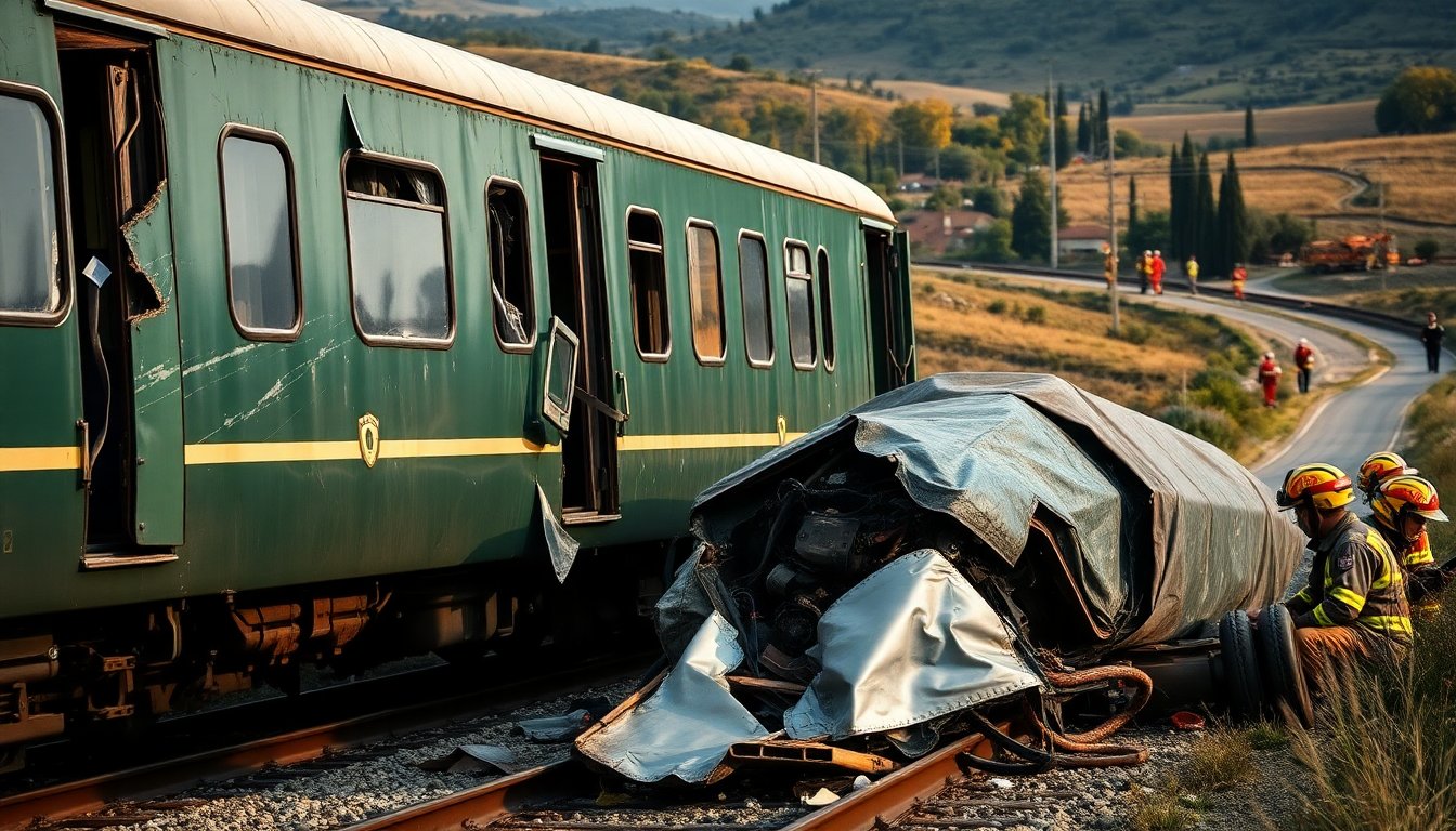 Incidente ferroviario in Toscana: due feriti gravi nello scontro tra treno e camion